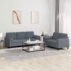 vidaXL Sofa Set Dark Grey Velvet (100% polyester), metal, textilene, plywood