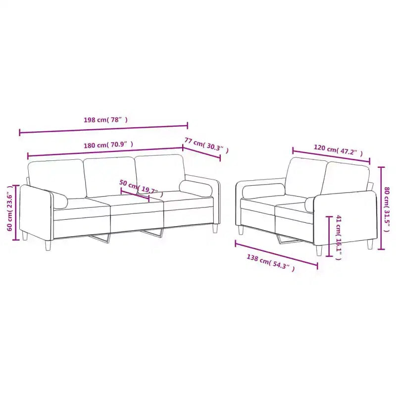 vidaXL Sofa Set Dark Grey Velvet (100% polyester), metal, textilene, plywood