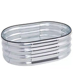 The Lakeside Collection Galvanized Oval Raised Garden Bed Kit -