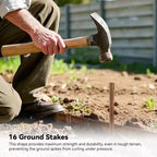 Worth Galvanized Steel Landscape Edging Roll with 16 Stakes, 8 x 50', Rust