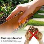 Worth Galvanized Steel Landscape Edging Roll with 16 Stakes, 8 x 50', Rust