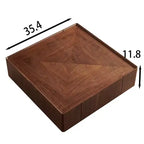 GDFStudio Ravelle 35-Inch Wood Square Coffee Table with 2 Drawers