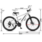 GDFStudio Trailcrest 26 Inch All-Terrain 21-Speed Front Suspension Mountain Bike