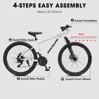 GDFStudio Trailcrest 26 Inch All-Terrain 21-Speed Front Suspension Mountain Bike