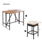 ModernLuxe 5/10-Piece Outdoor Bar Height Dining Set, Acacia Wood Foldable Table & Cushioned Stools, All-Weather Patio Bistro Set, Brown