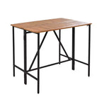 ModernLuxe 5/10-Piece Outdoor Bar Height Dining Set, Acacia Wood Foldable Table & Cushioned Stools, All-Weather Patio Bistro Set, Brown