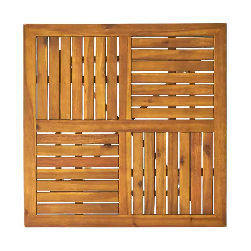 ModernLuxe Outdoor Dining Sets, Acacia Wood 5pcs Patio Bistro Set, Conversation Chat Set with Accent Armchairs