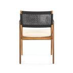 ModernLuxe Outdoor Dining Sets, Acacia Wood 5pcs Patio Bistro Set, Conversation Chat Set with Accent Armchairs