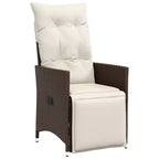 vidaXL Patio Bistro Set with Cushions Poly Rattan