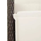 vidaXL Patio Bistro Set with Cushions Poly Rattan