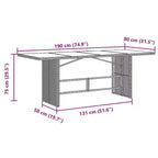 vidaXL Patio Bistro Set with Cushions Poly Rattan