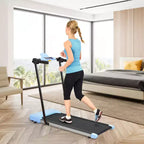 NAYSAYE Foldable Home Treadmill, Multifunctional Exercise Equipment for Walking and Running Fitness, Blue, 49.2*23.6*42.9