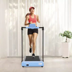 NAYSAYE Foldable Home Treadmill, Multifunctional Exercise Equipment for Walking and Running Fitness, Blue, 49.2*23.6*42.9