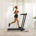 NAYSAYE Foldable Home Treadmill, Multifunctional Exercise Equipment for Walking and Running Fitness, Gray, 49.2*23.6*42.9