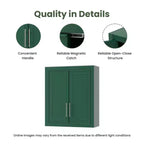Wall Mounted Bathroom Cabinet Double Door Over Toilet Storage Cabinet with Adjustable Shelves Wall Organizer for Bathroom Kitchen Laundry Room Bedroom