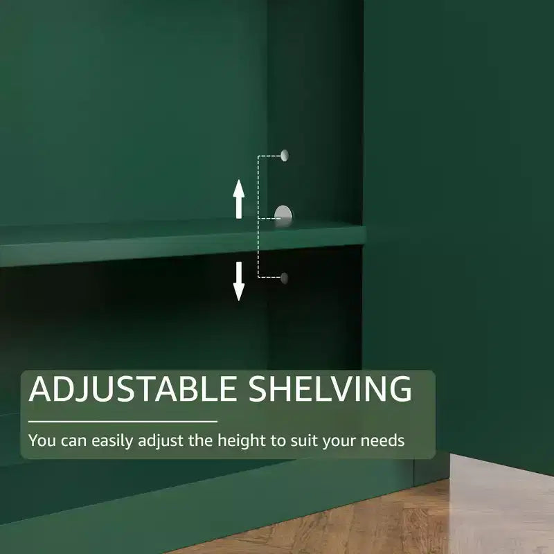 Wall Mounted Bathroom Cabinet Double Door Over Toilet Storage Cabinet with Adjustable Shelves Wall Organizer for Bathroom Kitchen Laundry Room Bedroom