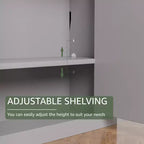 Wall Mounted Bathroom Cabinet Double Door Over Toilet Storage Cabinet with Adjustable Shelves Wall Organizer for Bathroom Kitchen Laundry Room Bedroom