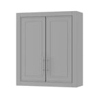 Wall Mounted Bathroom Cabinet Double Door Over Toilet Storage Cabinet with Adjustable Shelves Wall Organizer for Bathroom Kitchen Laundry Room Bedroom