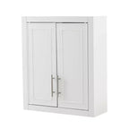 Wall Mounted Bathroom Cabinet Double Door Over Toilet Storage Cabinet with Adjustable Shelves Wall Organizer for Bathroom Kitchen Laundry Room Bedroom
