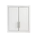 Wall Mounted Bathroom Cabinet Double Door Over Toilet Storage Cabinet with Adjustable Shelves Wall Organizer for Bathroom Kitchen Laundry Room Bedroom