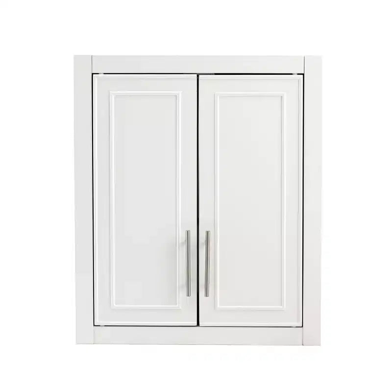 Wall Mounted Bathroom Cabinet Double Door Over Toilet Storage Cabinet with Adjustable Shelves Wall Organizer for Bathroom Kitchen Laundry Room Bedroom