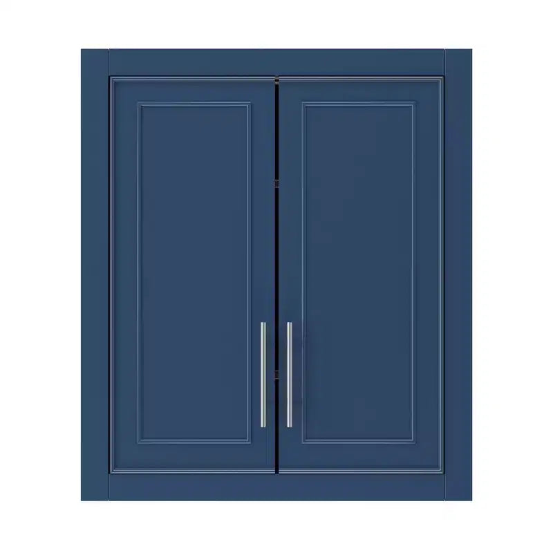 Wall Mounted Bathroom Cabinet Double Door Over Toilet Storage Cabinet with Adjustable Shelves Wall Organizer for Bathroom Kitchen Laundry Room Bedroom