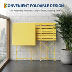 Space-Saving 3-Piece Patio Bistro Set  Collapsible Metal Table & 2 Chairs  No Assembly  Indoor/Outdoor Garden Furniture