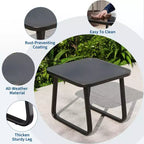 3-Piece Outdoor Table and Chairs Set, Patio Bistro Set, Rust-Resistant Metal Frame, Durable for Garden, Lawn, Yard, Balcony
