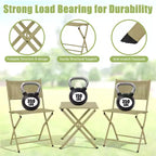 NAYSAYE Folding Patio Bistro Set Rust Resistant Steel Space Saving Outdoor Furniture for Garden Balcony, 18.1*18.1*19.5