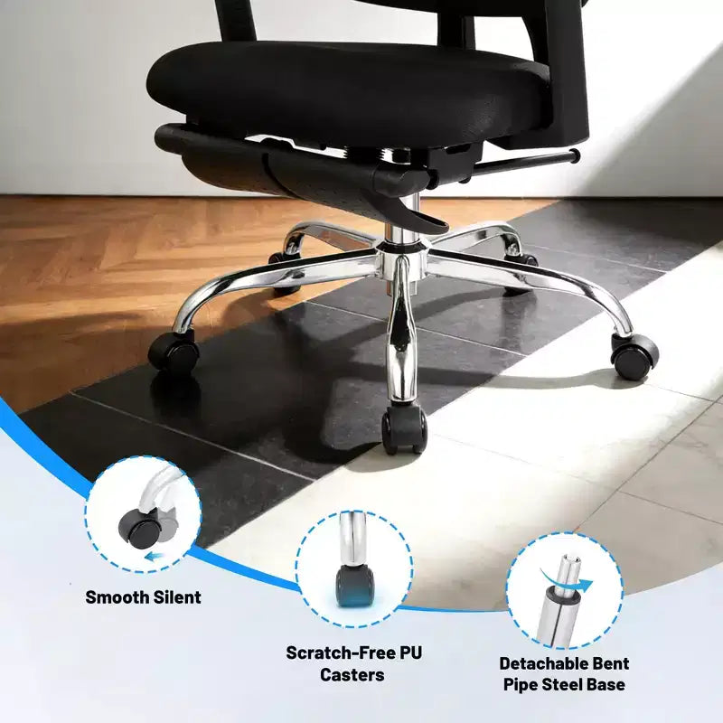 Ergonomic High Back Mesh Office Gaming Chair, 400lb Heavy Duty Capacity with Flip-Up Arms, Adjustable Headrest, Lumbar and Leg Support, Reclining