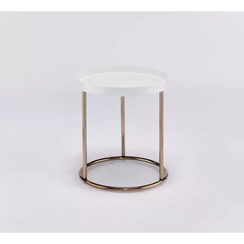 22 Copper And Round End Table
