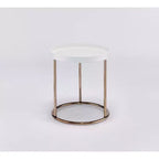 22 Copper And Round End Table