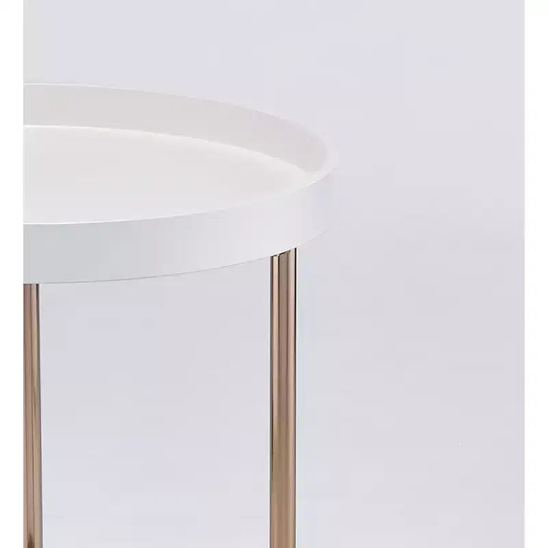 22 Copper And Round End Table