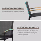 3 Pieces Outdoor Patio Bistro Sets, Textilene Fabric Conversation Small Furniture Set for Lawn,Garden,Balcony