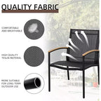 3 Pieces Outdoor Patio Bistro Sets, Textilene Fabric Conversation Small Furniture Set for Lawn,Garden,Balcony