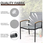 3 Pieces Outdoor Patio Bistro Sets, Textilene Fabric Conversation Small Furniture Set for Lawn,Garden,Balcony