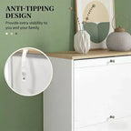 Shoe Cabinet with 3 Flip Drawers - Modern Narrow Shoe Storage for Entryway, 12-18 Pairs