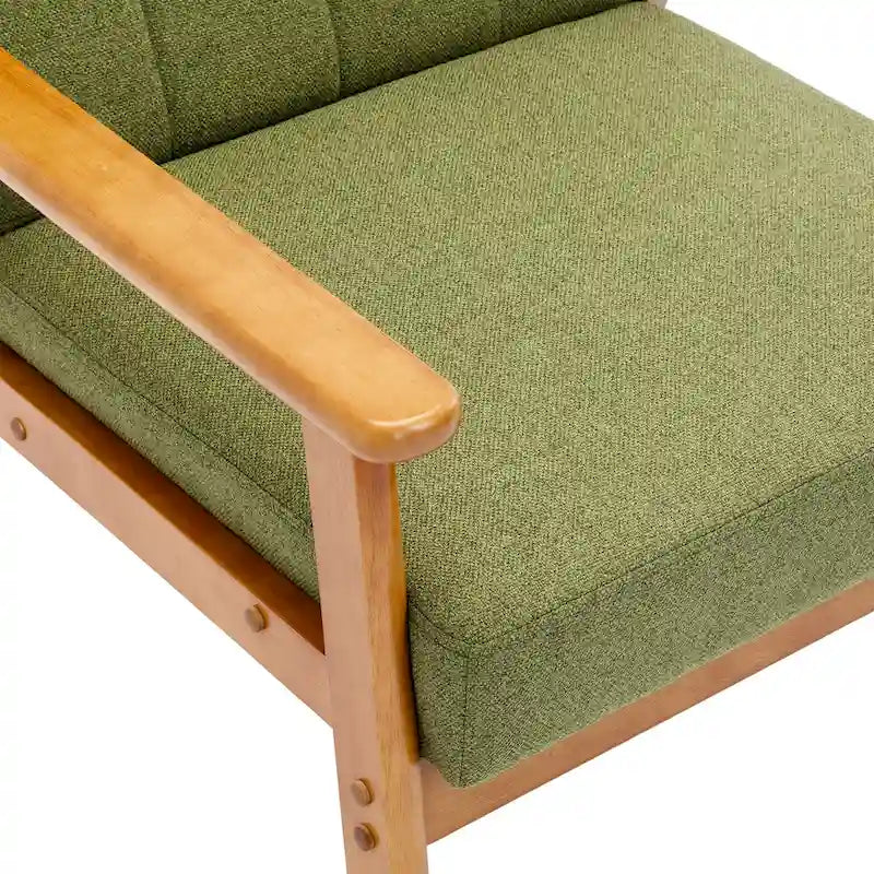 28.74 Tufted Accent Chair with Solid Wood Frame