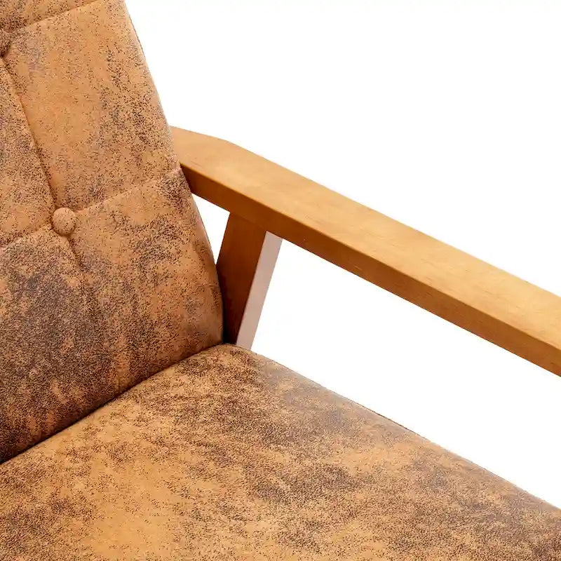 28.74 Tufted Accent Chair with Solid Wood Frame
