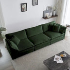 2-Piece Chenille Sectional Sofa Set for Living Room