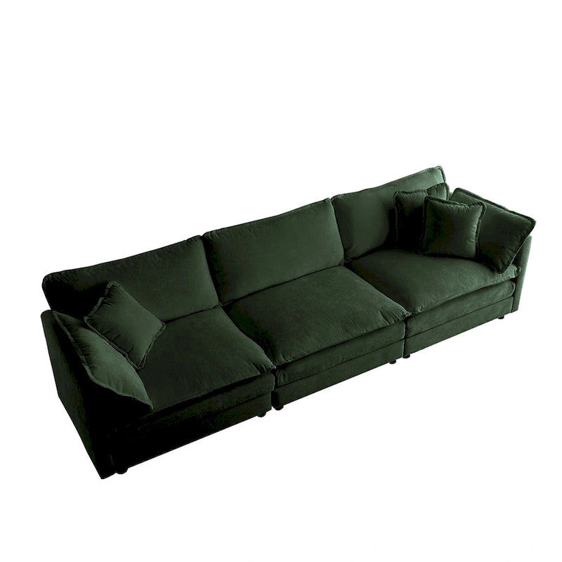 2-Piece Chenille Sectional Sofa Set for Living Room