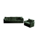 2-Piece Chenille Sectional Sofa Set for Living Room