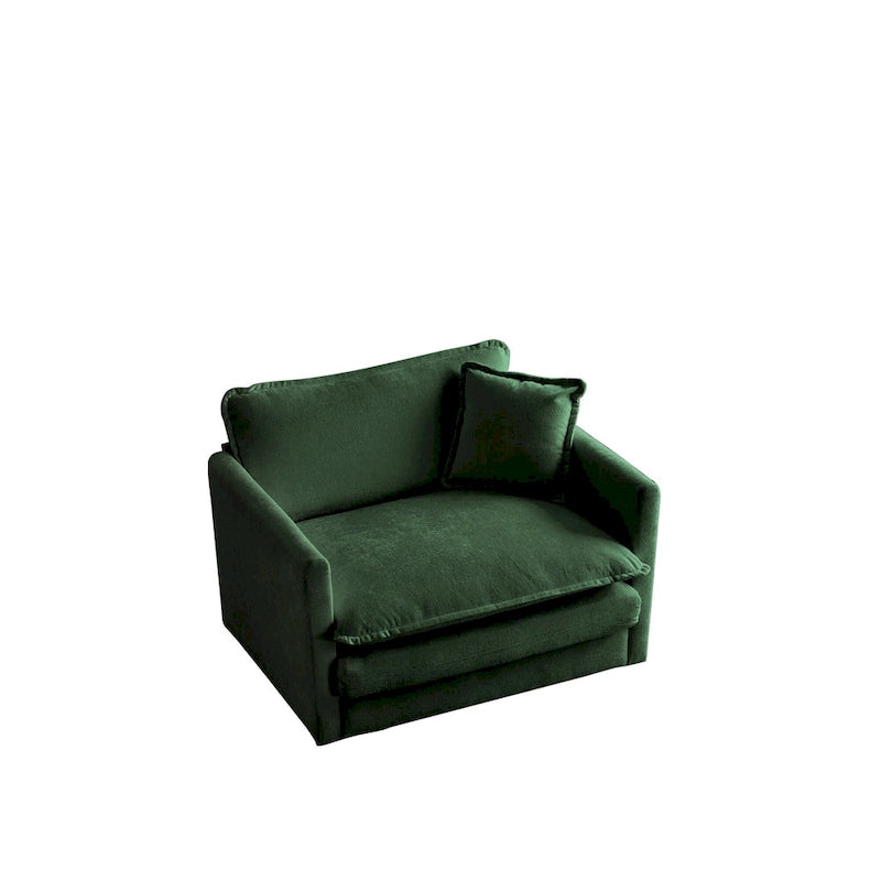 2-Piece Chenille Sectional Sofa Set for Living Room