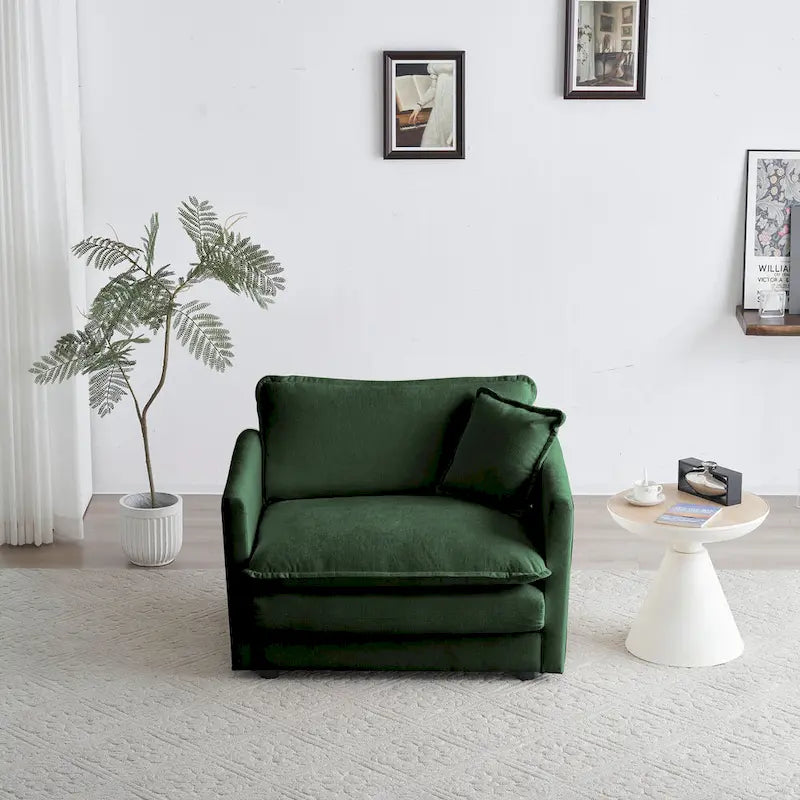 2-Piece Chenille Sectional Sofa Set for Living Room