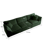 2-Piece Chenille Sectional Sofa Set for Living Room