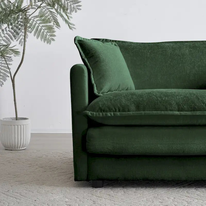 2-Piece Chenille Sectional Sofa Set for Living Room