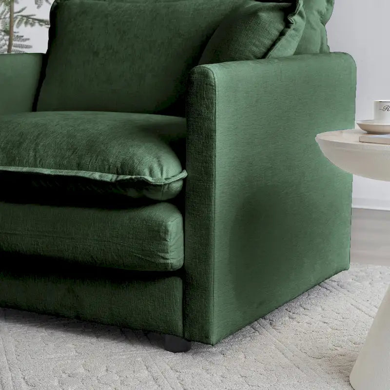 2-Piece Chenille Sectional Sofa Set for Living Room