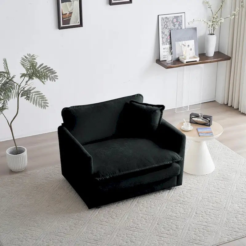 2-Piece Chenille Sectional Sofa Set for Living Room