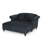 66 Upholstered Loveseat Chaise Lounge Chair with Birch Legs