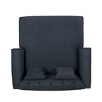 66 Upholstered Loveseat Chaise Lounge Chair with Birch Legs